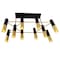 Cwi Lighting Anem 10 Light Down Chandelier With Matte Black & Satin Gold Finish 1015P32-10-129 - alternate 3